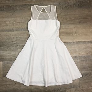 White Peep Hole Back Dress
